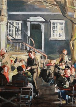 Kaffeehaus Gräfrath | Acryl auf Leinwand | 40 cm x 50 cm  | 2025 (Privatbesitz)